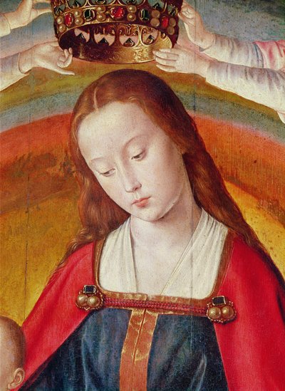 The Virgin Mary with her Crown (detail) by Master of Moulins
